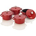 Fagor Michelle B Mini Red Enameled Cast Iron Dutch Ovens (Set of 4)
