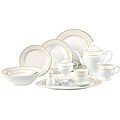 Lorenzo Silver and Pearl 57-piece Porcelain Dinnerware Set