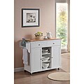 Meryland White Modern Kitchen Island Cart