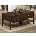 New Jersey Brown Wood Modern Coffee Table