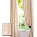 Westminster Cream Color 95-inch Cotton Damask Curtain Panel