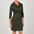 Glamour Women's Animal Printed Cowl Neck Dress