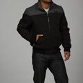 Coogi Men's Black Wool Puffer Jacket