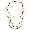 Pearlz Ocean Carnelian, Peridot, Jade and Glass Endless Necklace