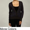 Hanna & Gracie Women's Striped Wool-blend Cropped Cardigan FINAL SALE