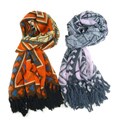 LA77 Tribal Pattern Fringed Scarf