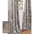 Fern Slate Crewel Embroidered Faux Linen 84-inch Curtain Panel