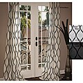 Casa Flocked Faux Silk Grommet 84-inch Window Panel