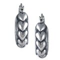Southwest Moon Sterling Silver Heart Hoop Earrings