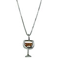 Silvermoon Sterling Silver White Wine CZ Necklace