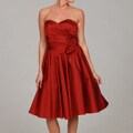 JS Collections Women's Red Taffeta Dress