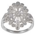 Sterling Silver 2/5ct TDW Vintage Style Diamond Ring (G-H, I1-I2)