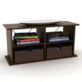 Atlantic Duo 42-inch TV Stand with two Chestnut Media Bins