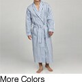 Alexander Del Rossa Men's Classic Cotton Striped Lounge Robe