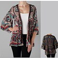 Tabeez Women's Bohemian Open-front Cardigan