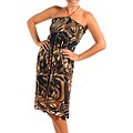 Stanzino Women's Plus Size Black/ Brown Swirl Dress