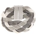 Moda Bella Tri-color Braided Mesh Magnet Lock Bracelet