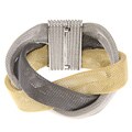 Moda Bella Tri-color Braided Mesh Magnet Lock Bracelet