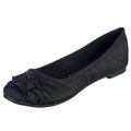 Rocket Dog Women's 'Memories' Black Silk Ballet Flats