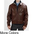 United Face Men's Lambskin Leather Bomber Jacket
