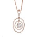 18K Rose Gold 1 1/6ct TDW Diamond Necklace