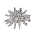 18K White Gold 1 1/2ct TDW Diamond Brooch
