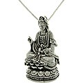 Peter Stone Collection Sterling Silver Kwan Yin Necklace