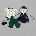 Vitamins Newborn Boy's Green Allstar 4-piece Set FINAL SALE