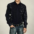 Report Collection Men's Striped Paisley Woven Shirt