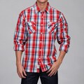 The Fresh Brand Men's Red Plaid Woven Shirt