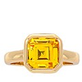 NEXTE Jewelry Gold Overlay Yellow Cubic Zirconia Solitaire Ring