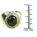 De Buman 10k Gold Men's Diopside and 1/3ct TDW Diamond Ring (JK, I1)