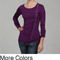 Tammy Mars Women's Stud-embellished Shirred Top
