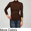 Tammy Mars Women's Turtleneck Shirred Top