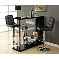 Black and Chrome Metal 48-inch Bar Table