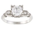 Platinum 1ct TDW Estate Engagement Ring (H-I, VS1-VS2)