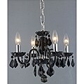 Crystal 4-light Black Chandelier