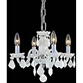 Crystal 4-light White Chandelier