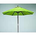 Premium 9-foot Round Lime Green Wood Patio Umbrella