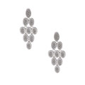 Morgan Ashleigh Silvertone Glass Chandelier Earrings