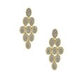 Morgan Ashleigh Goldtone Glass Chandelier Earrings