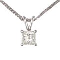 14k White Gold 1 1/2ct TDW Certified Clarity-enhanced Diamond Necklace (G, SI2)