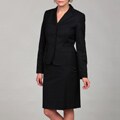 Nine West Women's Navy Three-button Skirt Suit