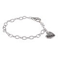 Sterling Silver Diamond Accent 'XOXO' Charm Bracelet
