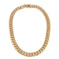 Caribe Gold 14k Gold Overlay 18-inch Cuban Link Necklace