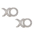Sterling Silver 3/8ct TDW Diamond 'XO' Earrings (H-I, I2)