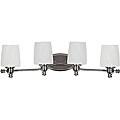 Transitional 4-light Brushed Nickel Bath Bar