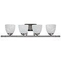 Transitional 4-light Brushed Nickel Bath Bar