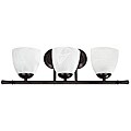 Transitional 3-light Rubbed Bronze Bath Bar