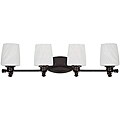 Transitional 4-light Rubbed Bronze Bath Bar